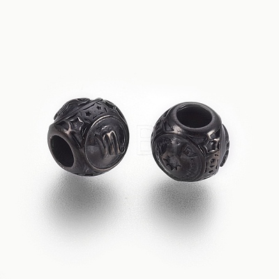 316 Surgical Stainless Steel European Beads STAS-F195-128B-09-1