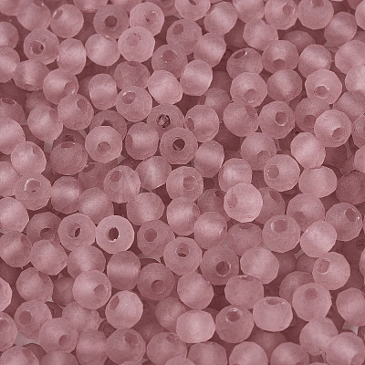 FGB Frosted Transparent Glass Seed Beads SEED-N013-04A-06-1