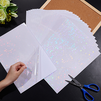 20Sheets 5 Style OPP Plastic Transparent Holographic Lamination Sheets DIY-AR0002-19-1