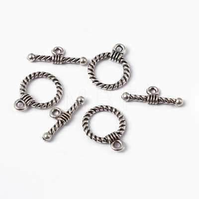 Tibetan Style Alloy Toggle Clasps X-EA9138Y-NF-1