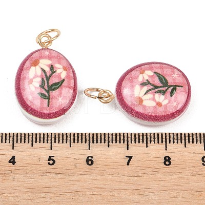 Printed Opaque Acrylic Pendants SACR-P036-01H-G-1