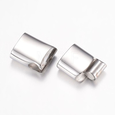 304 Stainless Steel Magnetic Clasps with Glue-in Ends STAS-P100-09P-1