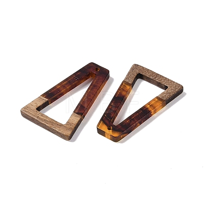 Resin & Wood Pendants WOOD-F015-10G-1