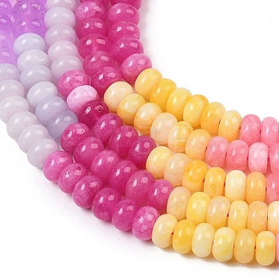 Gradient Color Natural White Jade Beads Strands X-G-NH0006-A09-01-1
