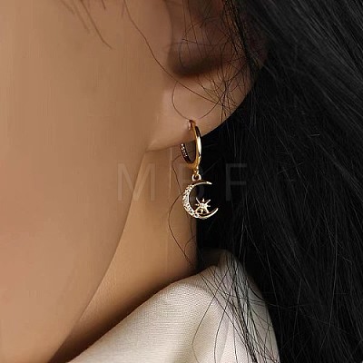 925 Sterling Silver Dangle Hoop Earrings PJ9866-1