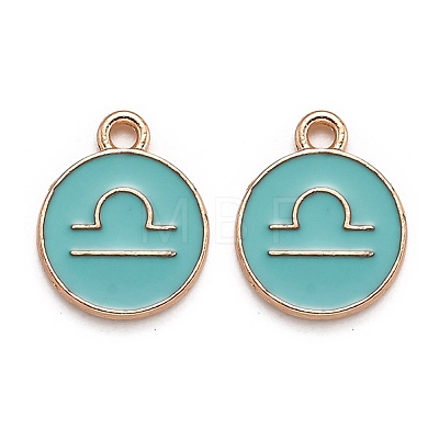 Alloy Enamel Pendants ENAM-S124-01B-13K-1