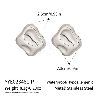 304 Stainless Steel Stud Earrings for Women FD2430-2-1