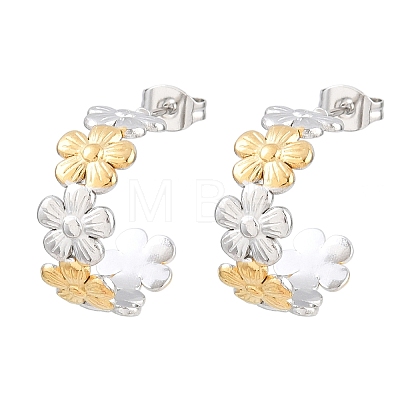 304 Stainless Steel Stud Earrings for Women SA-CBA45D5-25GP-1