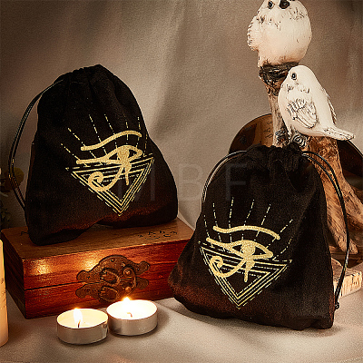 CREATCABIN 2Pcs Velvet Tarot Cards Storage Drawstring Bags TP-CN0001-09A-1