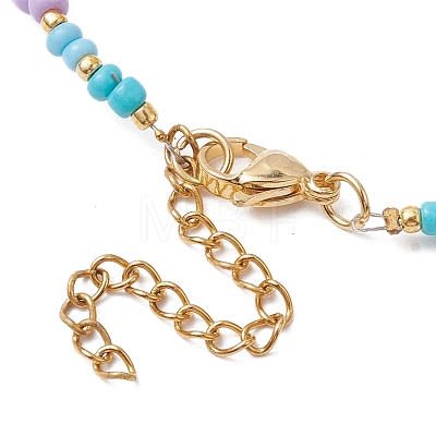 Bohemian Style Glass Beaded Necklaces NJEW-JN04657-1