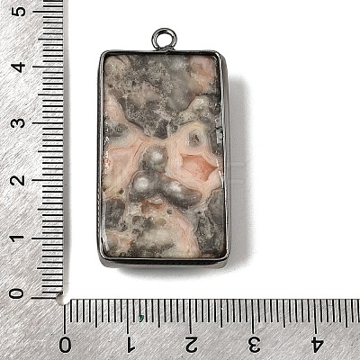 Natural Crazy Agate Pendants G-P614-01EB-01-1