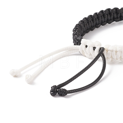 Waxed Polyester Braided Cord Bracelet BJEW-TA00166-1