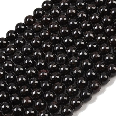 Round Natural Garnet Beads Strands G-D751-8mm-1