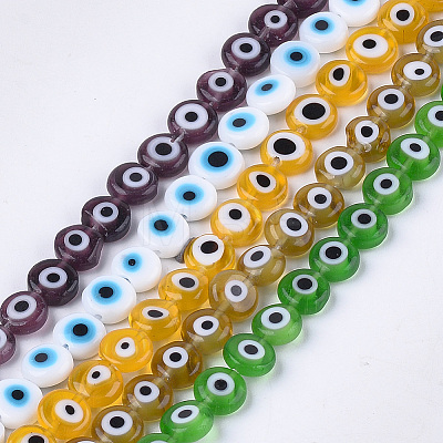 Handmade Evil Eye Lampwork Beads Strands LS-LAMP-L058-8mm-1