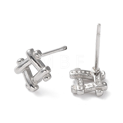 304 Stainless Steel Stud Earrings EJEW-Q788-04P-1