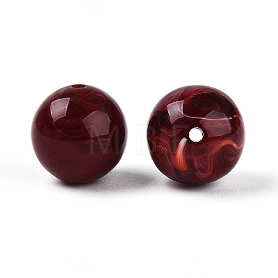 Round Acrylic Imitation Gemstone Beads OACR-R029-16mm-05A-1