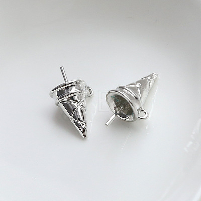 Brass Ice Cream Cone Peg Bail Pin Charms LS-BAPE-PW0002-22B-1