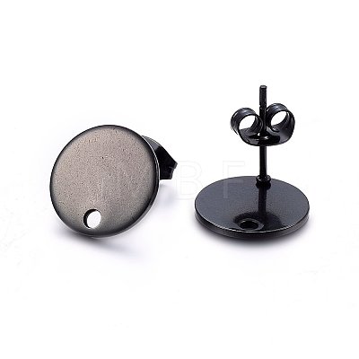 304 Stainless Steel Stud Earring Findings Ion Plating(IP) LS-STAS-K184-01-03B-1