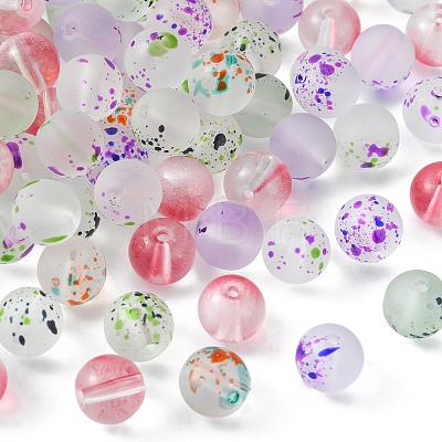 100Pcs 5 Colors Glass Beads GLAA-FS0001-41-1