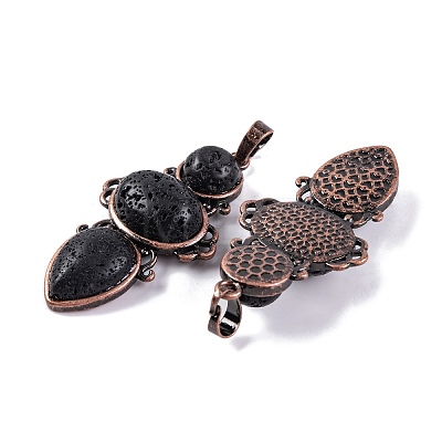 Natural Lava Rock Pendants G-Q158-04-06-1