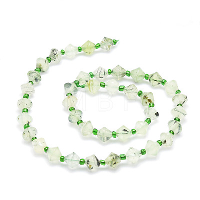 Natural Prehnite Beads Strands G-E569-C01-1