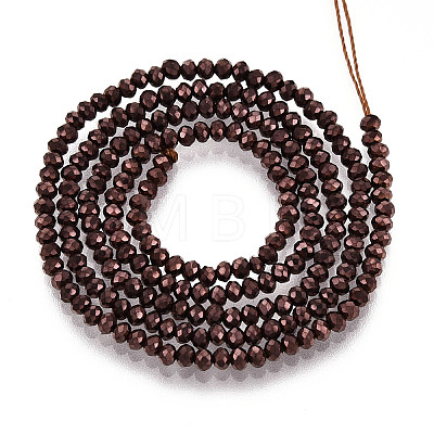 Electroplate Glass Beads Strands X-EGLA-F149-FP-08-1