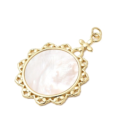 Natural Shell Pendants KK-H529-02G-02-1