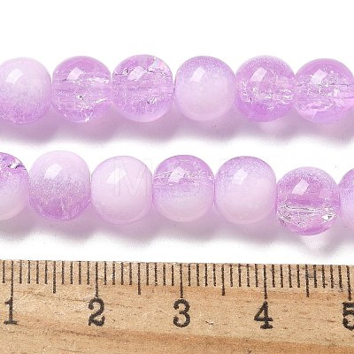 Crackle Glass Beads Strands GLAA-U001-8mm-04-1