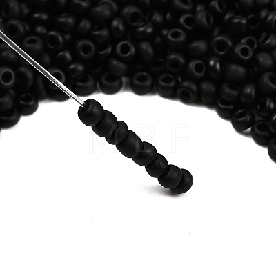Frosted Opaque 8/0 Glass Seed Beads SEED-R029-3mm-A07-1