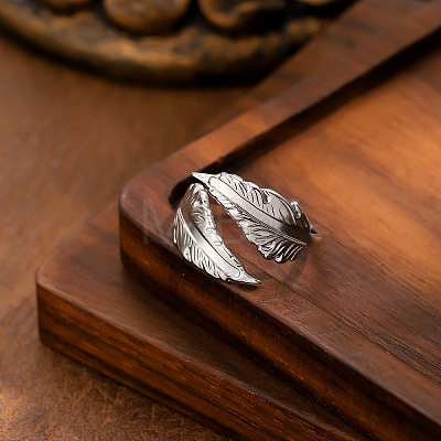 304 Stainless Steel Cuff Open Rings for Women WG0513E-02-1