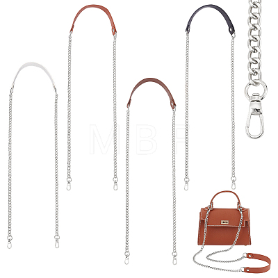 WADORN 4Pcs 4 Colors Imitation Leather Crossbody Long Purse Straps FIND-WR0009-03P-1