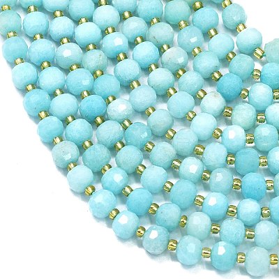 Dyed Natural White Jade Beads Strands G-K389-E60-01-1