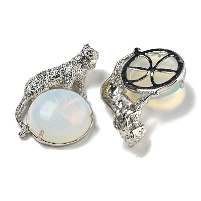 Opalite Half Round Pendants G-F766-06AS-05-1