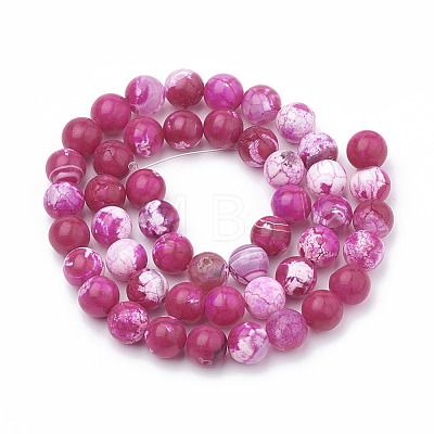 Dyed Natural Crackle Agate Beads Strands G-T100-04D-1