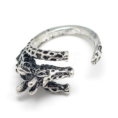 Adjustable Alloy Cuff Finger Rings RJEW-S038-037-1
