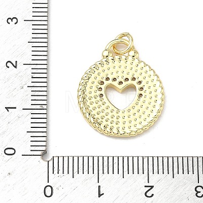 Brass Micro Pave Clear Cubic Zirconia Pendants KK-P350-09G-1