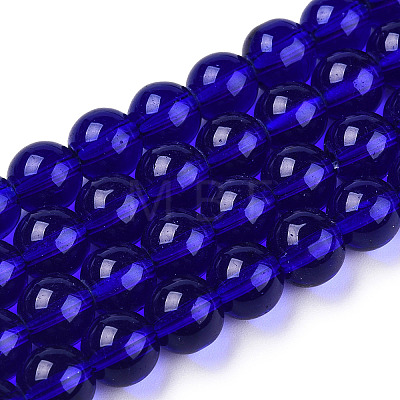 Transparent Glass Beads Strands X-GLAA-T032-T6mm-15-1