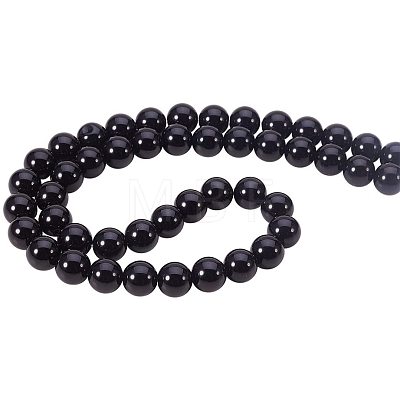Natural Obsidian Beads Strands G-PH0028-8mm-14-1