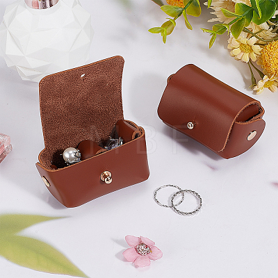 PU Imitation Leather Wedding Ring Pouch ABAG-WH0045-10B-1