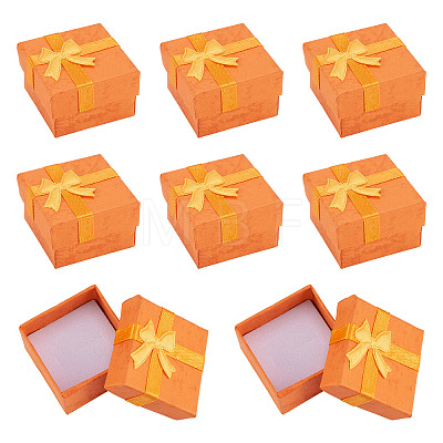 Square Paper Jewelry Gift Boxes with Bowknot CON-TAC0010-80A-1