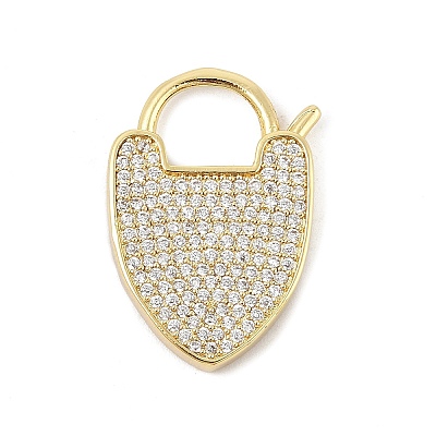 Brass Micro Pave Cubic Zirconia Pendants KK-P299-13G-1