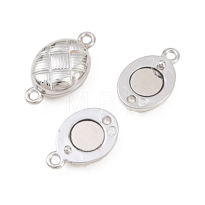 304 Stainless Steel Magnetic Clasps with Loops STAS-P452-04A-P-1