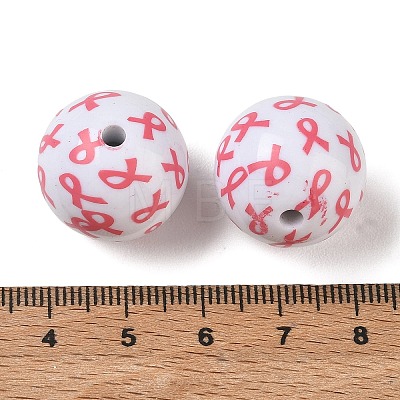 Printed Opaque Acrylic Beads AC-CBA6329-02A-02-1