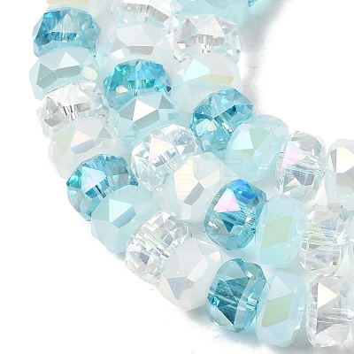 Ombre Effect Electroplate Glass Beads LS-EGLA-F168-01-1