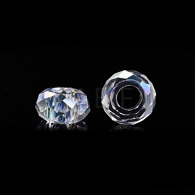 Transparent Glass European Beads GPDL-N005-D14mm-A01-1