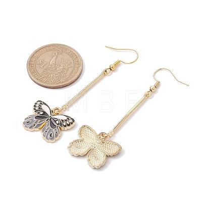 Alloy Enamel Butterfly Dangle Earrings EJEW-JE05604-04-1