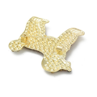 Animal Alloy Rhinestone Brooches for Clothes JEWB-C046-04D-LG-1