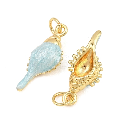 Brass Enamel Pendants KK-CBA3297-04B-G-1