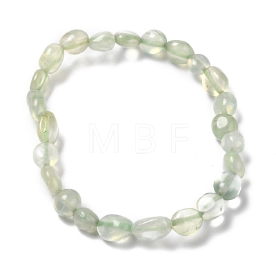 Natural Prehnite Beaded Stretch Bracelets BJEW-F414-02A-08-1