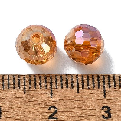 Full Rainbow Plated Glass Beads EGLA-P059-02A-FR01-1
